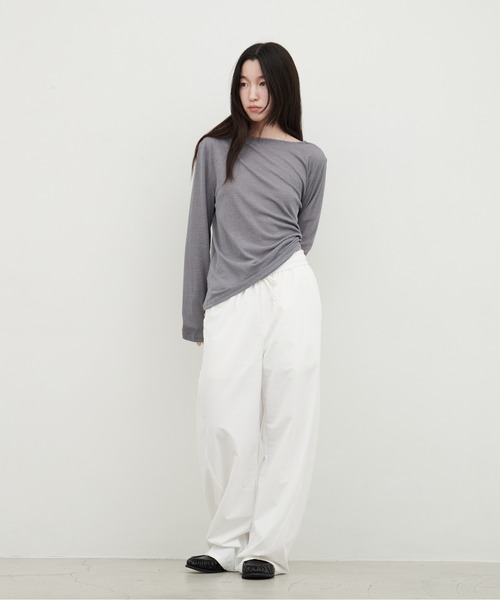 OFROOM(オフルーム)の「Nylon Curve Pants|ナイロンカーブパンツ(その他パンツ・レディース・ブルー/ネイビー/ブラック/ホワイト・MEDIUM/SMALL)」の9枚目の写真