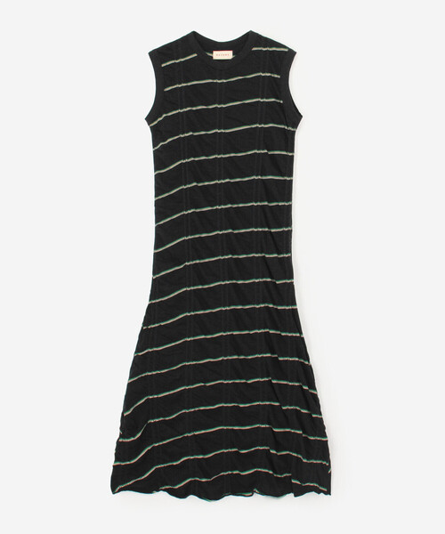 Bshop（ビショップ）の「MEYAME | コットン ボーダー スリーブレスワンピース WOMEN（ワンピース・レディース・グレー系その他/ブラック系その他・F）」の2枚目の写真