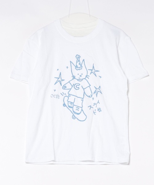 AsRiRe(アスリレイ)の「ドローイングエンジェルプリントTシャツ(Tシャツ/カットソー・レディース・ホワイト/ブラック・M)」の12枚目の写真