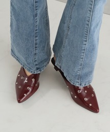 アイレットデザインミュールパンプス