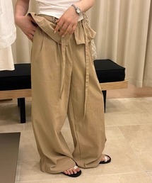 Frill layered relaxy pants