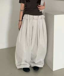 Frill layered relaxy pants