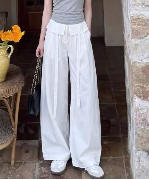Vipoa(ヴィポア)の「Frill layered relaxy pants(その他パンツ・レディース・ベージュ/ホワイト/チャコールグレー/ライトベージュ・FREE)」の22枚目の写真