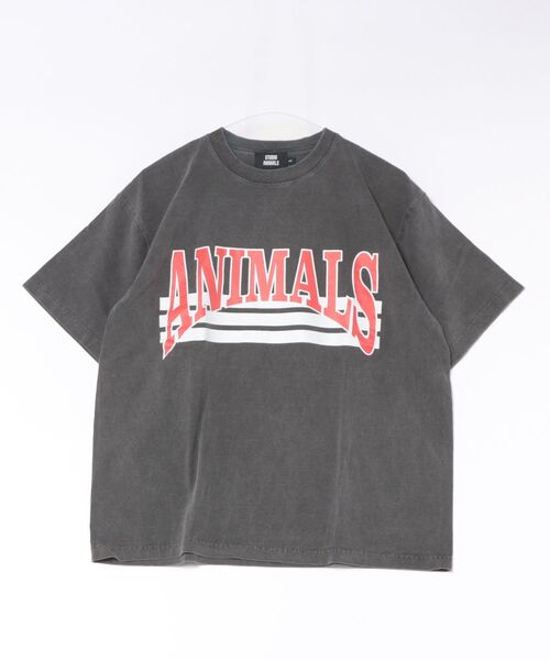 Bshop(ビショップ)の「STUDIO WEAREALLANIMALS | “Curved Arch Logo” S/S T-Shirt(Tシャツ/カットソー・メンズ・ブラック系その他・XL)」の1枚目の写真
