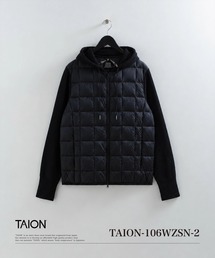 【TAION(タイオン)】〈ユニセックス〉ベーシック Wジップ ニットスリーブ ダウンパーカー