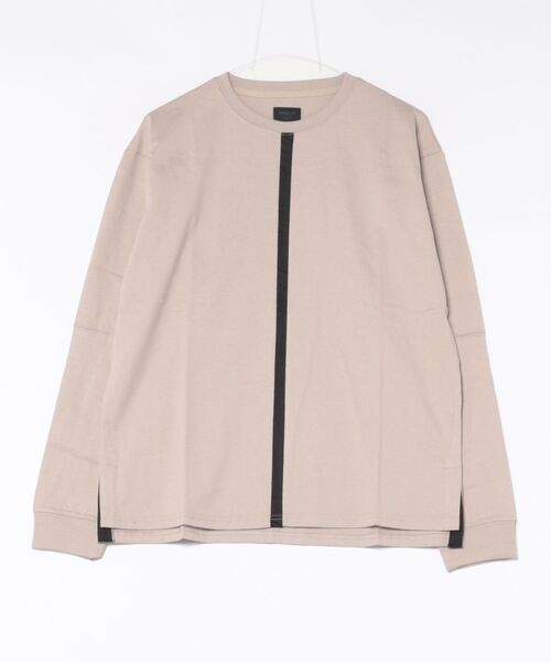 ARCHIVER(アーカイバ)の「●MMMM●シルキーコットン セパレートライン ロンT(Tシャツ/カットソー・メンズ・グレイッシュベージュ・MEDIUM)」の1枚目の写真
