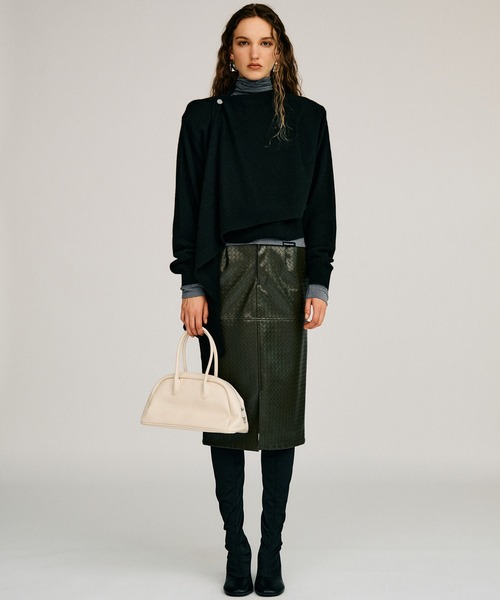 PRANK PROJECT(プランクプロジェクト)の「【2026Autumn Pre-Order】ベルトコンビフェイクレザースカート / Belt Combination Faux Leather Skirt(スカート・レディース・カーキ/ブラウン/ブラック・38/36)」の5枚目の写真