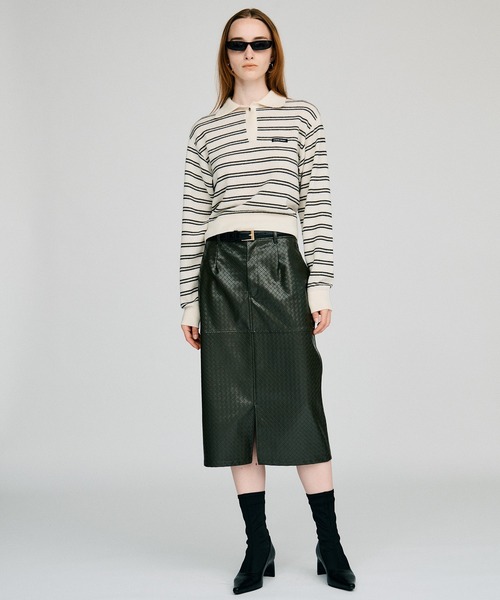 PRANK PROJECT(プランクプロジェクト)の「【2026Autumn Pre-Order】ベルトコンビフェイクレザースカート / Belt Combination Faux Leather Skirt(スカート・レディース・カーキ/ブラウン/ブラック・38/36)」の8枚目の写真
