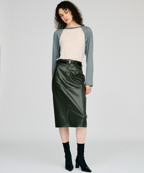 PRANK PROJECT(プランクプロジェクト)の「【2026Autumn Pre-Order】ベルトコンビフェイクレザースカート / Belt Combination Faux Leather Skirt(スカート・レディース・カーキ/ブラウン/ブラック・38/36)」の12枚目の写真