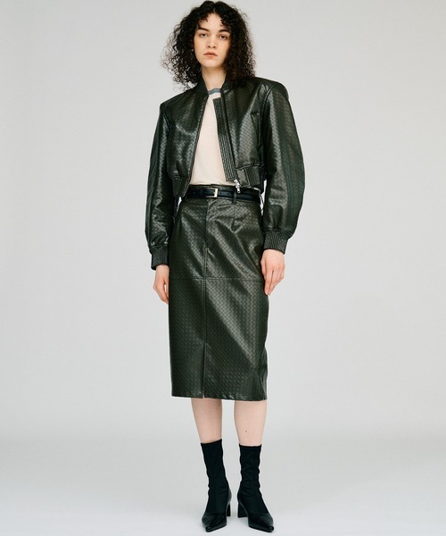 PRANK PROJECT(プランクプロジェクト)の「【2026Autumn Pre-Order】ベルトコンビフェイクレザースカート / Belt Combination Faux Leather Skirt(スカート・レディース・カーキ/ブラウン/ブラック・38/36)」の14枚目の写真
