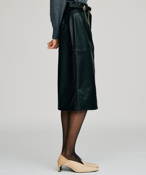 PRANK PROJECT(プランクプロジェクト)の「【2026Autumn Pre-Order】ベルトコンビフェイクレザースカート / Belt Combination Faux Leather Skirt(スカート・レディース・カーキ/ブラウン/ブラック・38/36)」の19枚目の写真