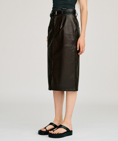PRANK PROJECT(プランクプロジェクト)の「【2026Autumn Pre-Order】ベルトコンビフェイクレザースカート / Belt Combination Faux Leather Skirt(スカート・レディース・カーキ/ブラウン/ブラック・38/36)」の22枚目の写真