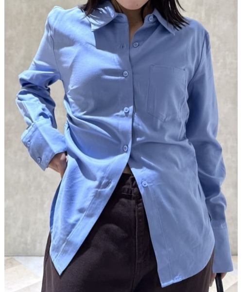MOUSSY(マウジー)の「【26年AW新作】WAIST FIT シャツ(シャツ/ブラウス・レディース・ブルー系その他/ブルー/ホワイト/ブラウン系その他・FREE)」の8枚目の写真