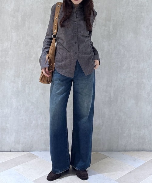 MOUSSY(マウジー)の「【26年AW新作】WAIST FIT シャツ(シャツ/ブラウス・レディース・ブルー系その他/ブルー/ホワイト/ブラウン系その他・FREE)」の5枚目の写真