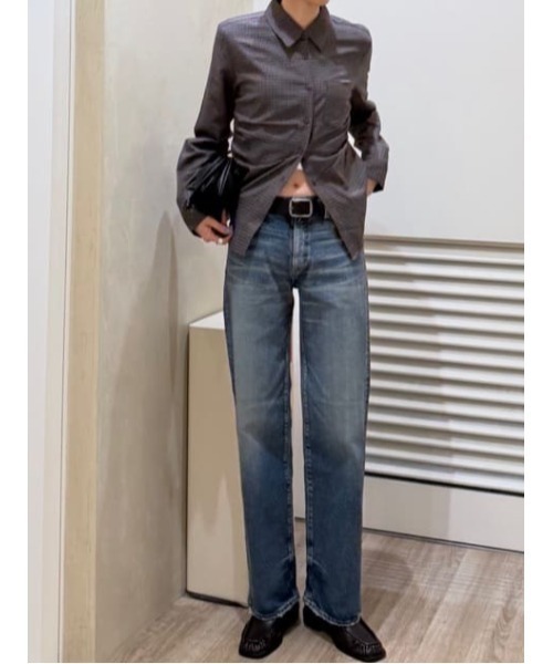 MOUSSY(マウジー)の「【26年AW新作】WAIST FIT シャツ(シャツ/ブラウス・レディース・ブルー系その他/ブルー/ホワイト/ブラウン系その他・FREE)」の7枚目の写真