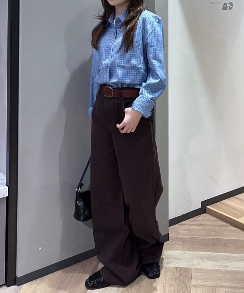 MOUSSY(マウジー)の「【26年AW新作】WAIST FIT シャツ(シャツ/ブラウス・レディース・ブルー系その他/ブルー/ホワイト/ブラウン系その他・FREE)」の10枚目の写真