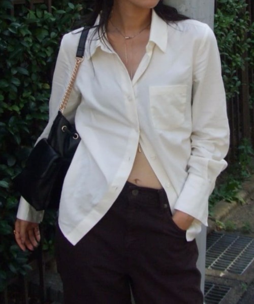 MOUSSY(マウジー)の「【26年AW新作】WAIST FIT シャツ(シャツ/ブラウス・レディース・ブルー系その他/ブルー/ホワイト/ブラウン系その他・FREE)」の20枚目の写真