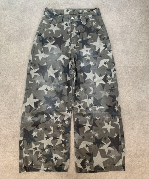 Teem Store(チームストア)の「星柄 スターウォッシュ加工ワイドデニム(デニムパンツ・レディース・その他・L/M)」の12枚目の写真