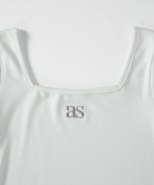 ASON(アズオン)の「SQUARE LINE TEE / WHITE(Tシャツ/カットソー・レディース・その他・FREE)」の4枚目の写真