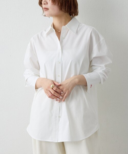 THE PAUSE（ザ ポーズ）の「【THE PAUSE】刺繍シャツ（シャツ/ブラウス・レディース・ブルー/オフホワイト・FREE）」の3枚目の写真