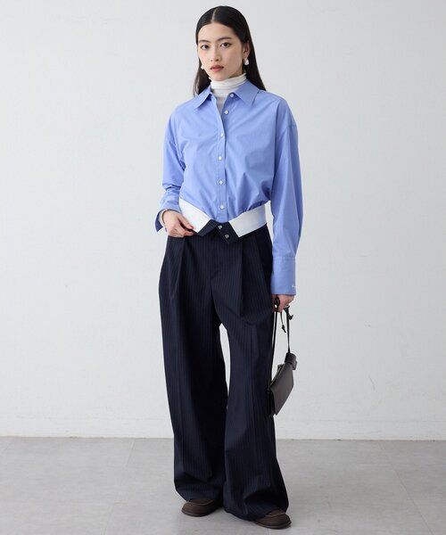 THE PAUSE（ザ ポーズ）の「【THE PAUSE】刺繍シャツ（シャツ/ブラウス・レディース・ブルー/オフホワイト・FREE）」の18枚目の写真