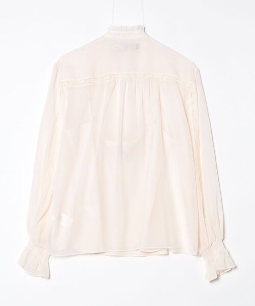 LAUREN RALPH LAUREN(ローレン ラルフ ローレン)の「レーストリム クリンクル ジョーゼット ブラウス(シャツ/ブラウス・レディース・ナチュラル・S/M/L/XS)」の2枚目の写真