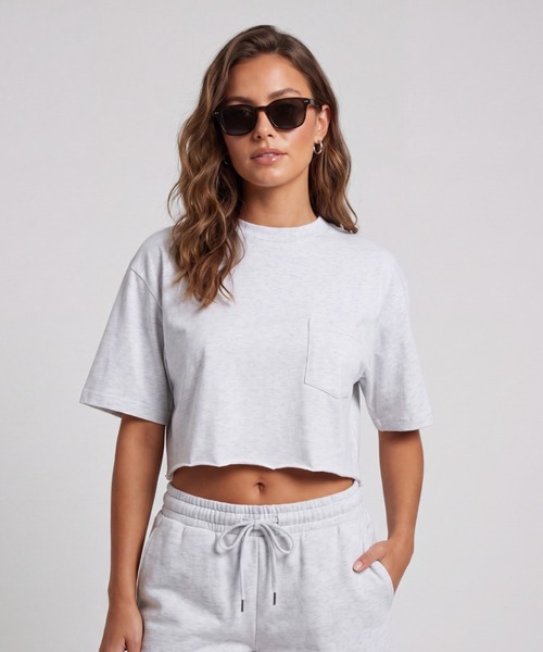 CAMBER（キャンバー）の「【T22】【CAMBER/キャンバー】CAMBER MAX WEIGHT CROP POCKET TEE CAM302C（Tシャツ/カットソー・レディース・グレー/ブラック/レッド/ゴールド/ロイヤルブルー/グリーン/マルーン/ホワイト・MEDIUM/SMALL）」の3枚目の写真