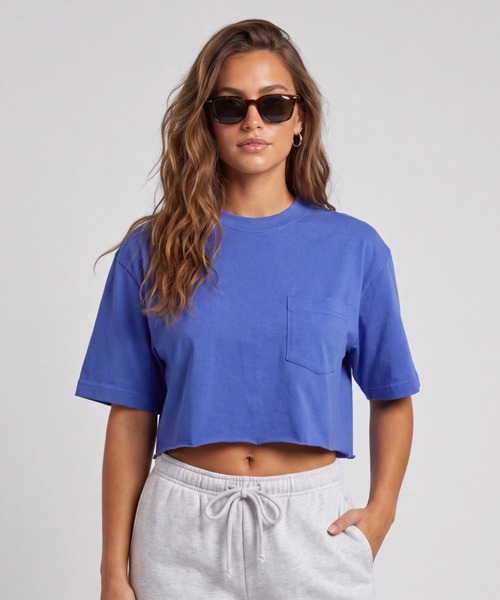 CAMBER（キャンバー）の「【T22】【CAMBER/キャンバー】CAMBER MAX WEIGHT CROP POCKET TEE CAM302C（Tシャツ/カットソー・レディース・グレー/ブラック/レッド/ゴールド/ロイヤルブルー/グリーン/マルーン/ホワイト・MEDIUM/SMALL）」の5枚目の写真