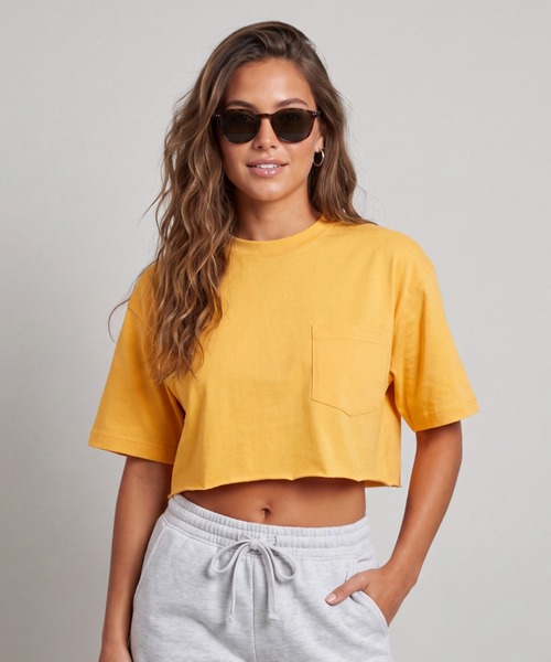 CAMBER（キャンバー）の「【T22】【CAMBER/キャンバー】CAMBER MAX WEIGHT CROP POCKET TEE CAM302C（Tシャツ/カットソー・レディース・グレー/ブラック/レッド/ゴールド/ロイヤルブルー/グリーン/マルーン/ホワイト・MEDIUM/SMALL）」の8枚目の写真