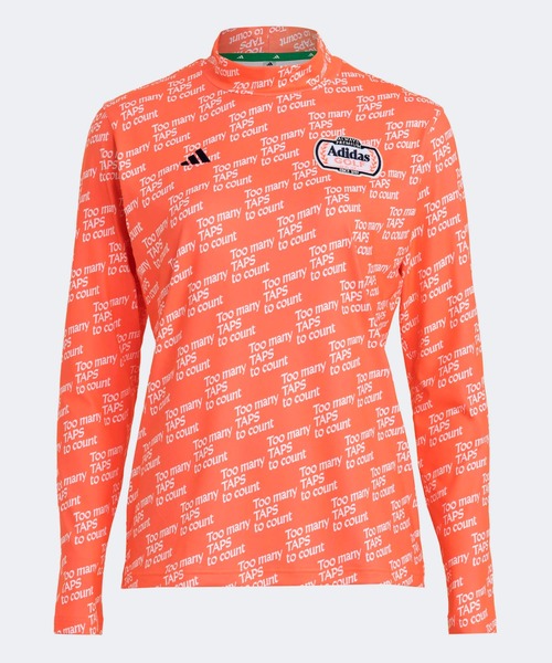 adidas(アディダス)の「CHIP 総柄 モックネック 長袖シャツ / ロンT【adidas Golf/アディダスゴルフ】(Tシャツ/カットソー・レディース・ピンク・SMALL/MEDIUM/LARGE/X-LARGE/XX-LARGE/X-SMALL)」の1枚目の写真