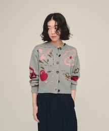 eL | 【eL】12G Botanical Jacquard Cardigan/1057206(カーディガン/ボレロ)