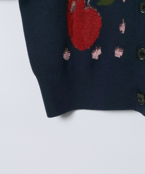 eL(エル)の「【eL】12G Botanical Jacquard Cardigan/1057206(カーディガン/ボレロ・レディース・グレー系その他/ネイビー系・FREE)」の18枚目の写真