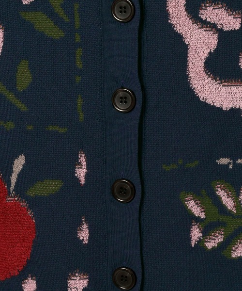 eL(エル)の「【eL】12G Botanical Jacquard Cardigan/1057206(カーディガン/ボレロ・レディース・グレー系その他/ネイビー系・FREE)」の13枚目の写真