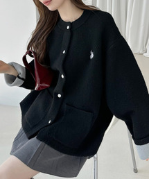 【Ada.別注 U.S. POLO ASSN.】 バイカラー デザイン ニット コーディガン