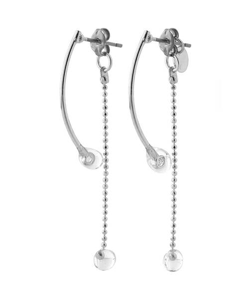 ANEMONE(アネモネ)の「クリアドロップ×チェーンバックキャッチピアス(ピアス(両耳用)・レディース・ゴールド/シルバー・FREE)」の2枚目の写真