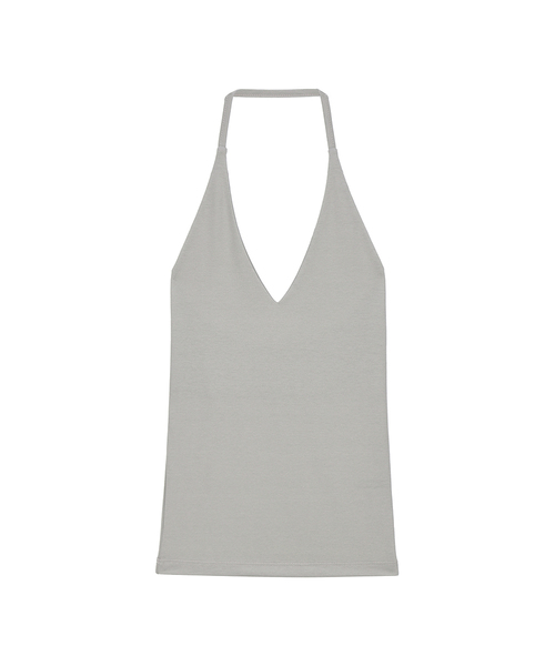 PROJECT WAVE（プロジェクトウェーブ）の「Biker Halter Top (4COLOR)（Tシャツ/カットソー・レディース・ライトグレー/ブラック/Beige/アイボリー・FREE）」の4枚目の写真