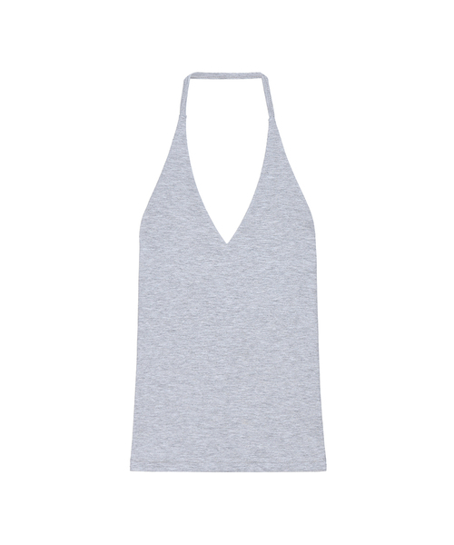 PROJECT WAVE（プロジェクトウェーブ）の「Biker Halter Top (4COLOR)（Tシャツ/カットソー・レディース・ライトグレー/ブラック/Beige/アイボリー・FREE）」の3枚目の写真