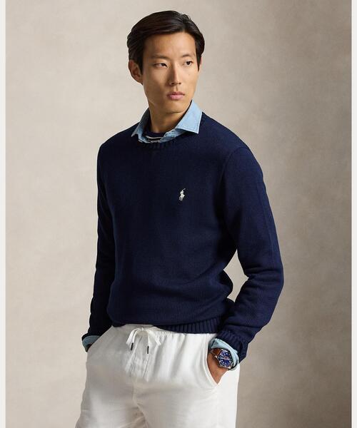 Cotton 클루넥 셔터 — хлопковая классическая футболка с воротом crew neck