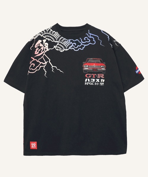 PANDIESTA（パンディエスタ）の「NISSAN×錦 KPGC10型ハコスカ雷雲Tシャツ(M2)（Tシャツ/カットソー・メンズ・ブラック/ホワイト・L/XL/XXL/M）」の3枚目の写真