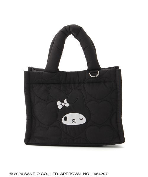 sanrio houseサンリオハウス キルティングトートバッグ ブラック マイメロディ 2WAYハートキルティングバッグ（トートバッグ）｜sanrio