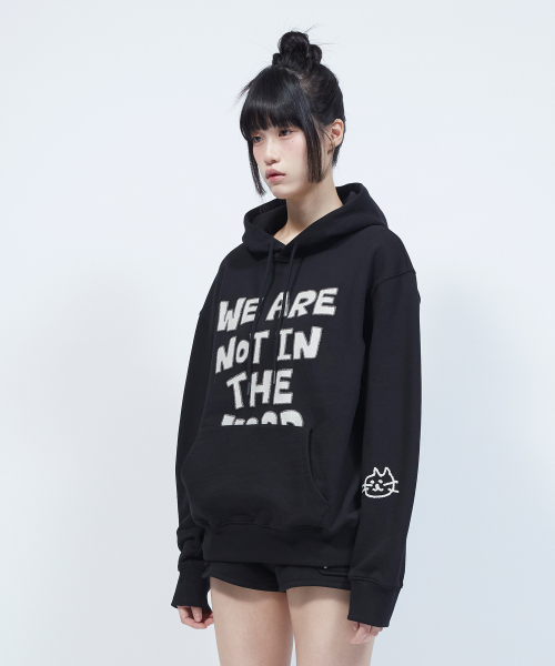 LMR(エルエムアール)の「レタリングキャットポイントグラフィックフードブラック(パーカー・レディース・ブラック・SMALL/MEDIUM/LARGE)」の8枚目の写真