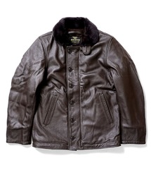 HOUSTON ヒューストン COW LEATHER N-1 DECK JACKET / カウレザー N-1 デッキジャケット