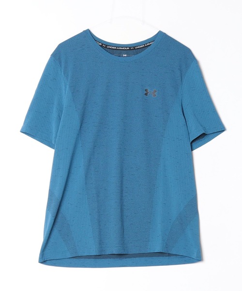 UNDER ARMOUR(アンダーアーマー)の「UAバニッシュ シームレス ショートスリーブ Tシャツ(トレーニング/メンズ)(Tシャツ/カットソー・メンズ・ブルー系・XL/M/L)」の2枚目の写真