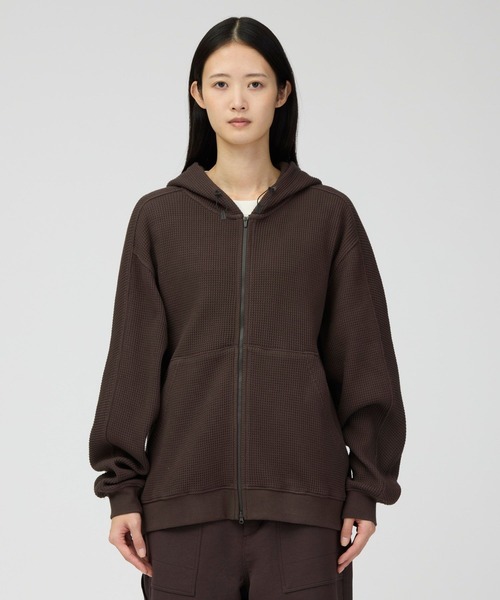 Snow Peak(スノーピーク)の「Snow Peak / Heavyweight Waffle Zip Parka ヘビーウェイト ワッフルジップパーカー(パーカー・メンズ・チャコール/ダークブラウン/ブラック・S/M/L/XL)」の3枚目の写真