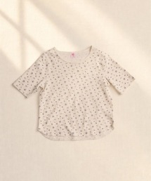 ワッフルフラワー柄 ハーフスリーブクルーT(パック入)