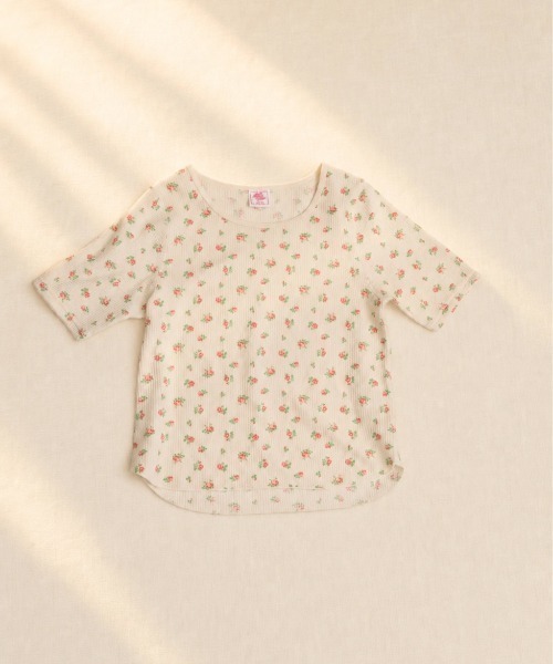 JEMORGAN（ジェーイーモーガン）の「ワッフルフラワー柄　ハーフスリーブクルーＴ（パック入）（Tシャツ/カットソー・レディース・ブラック/ネイビー/ピンク/パープル/スカイブルー・FREE）」の5枚目の写真