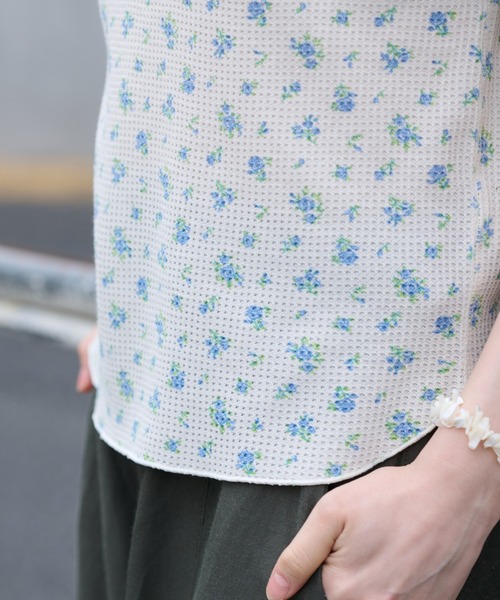 JEMORGAN（ジェーイーモーガン）の「ワッフルフラワー柄　ハーフスリーブクルーＴ（パック入）（Tシャツ/カットソー・レディース・ブラック/ネイビー/ピンク/パープル/スカイブルー・FREE）」の8枚目の写真