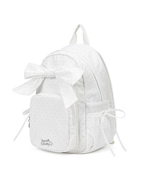 Peekaboo Ribbon Backpack [White]