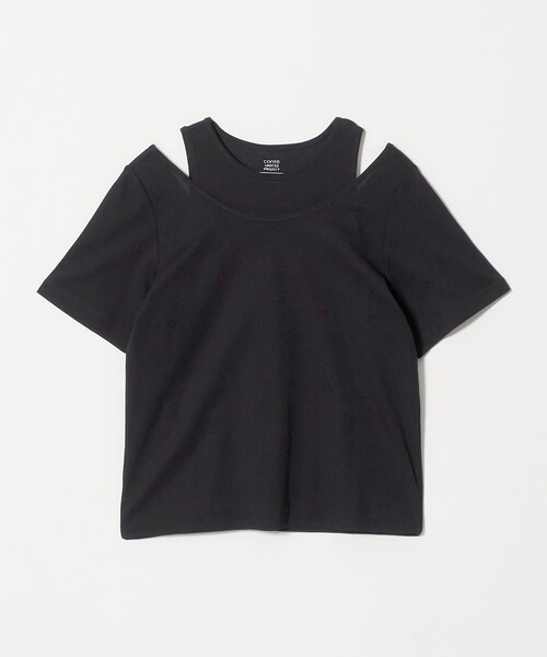 upperhights(アッパーハイツ)の「<upper hights×conte> レイヤード トップス(Tシャツ/カットソー・レディース・ブラック/ホワイト・FREE)」の1枚目の写真