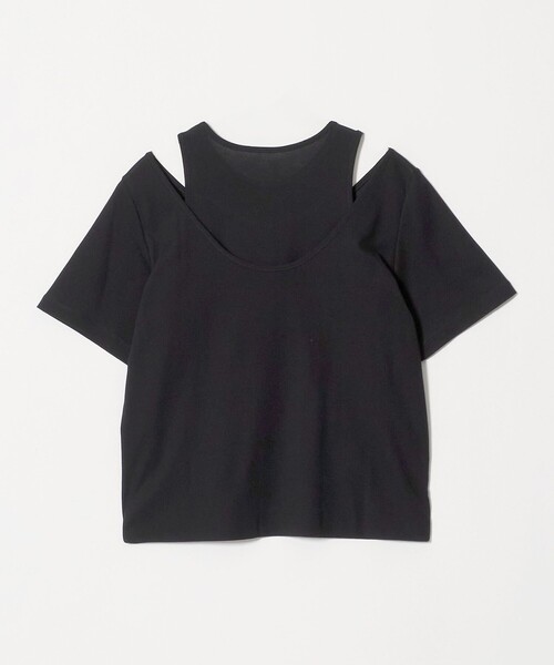 upperhights(アッパーハイツ)の「<upper hights×conte> レイヤード トップス(Tシャツ/カットソー・レディース・ブラック/ホワイト・FREE)」の3枚目の写真